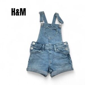 041 H&M Denim Heart Pocket Overalls